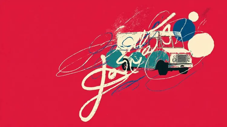 Delivery van illustration, Social Europe.